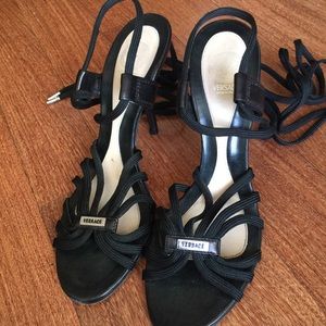 VERSACE Lace Up Heels